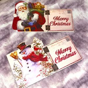 NWT wood Christmas card decorations